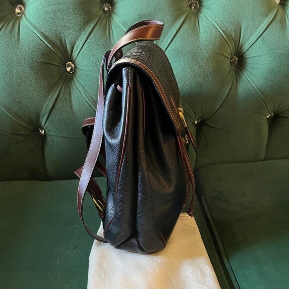 Bally Brown & Black Backpak Purse - Picture 2 of 7